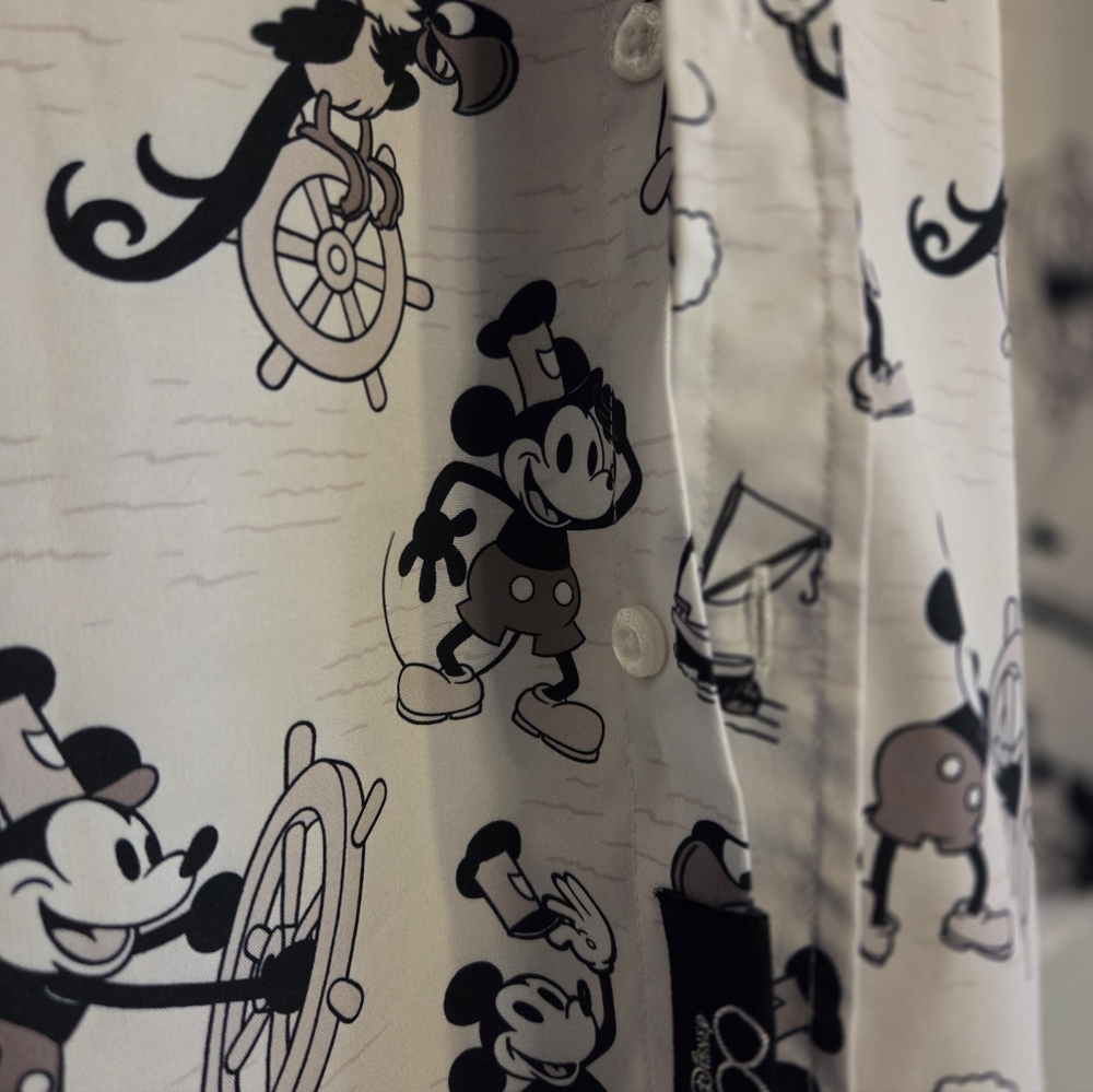 RSVLTS Disney100 Steamboat Willie KUNUFLEX Button Down Shirt - Picture 4 of 4